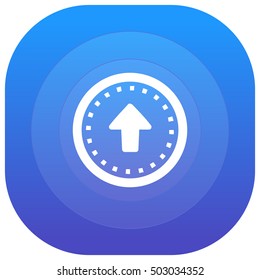 Upgrade Purple - blue circular UI/UX App Icon / Logo Design