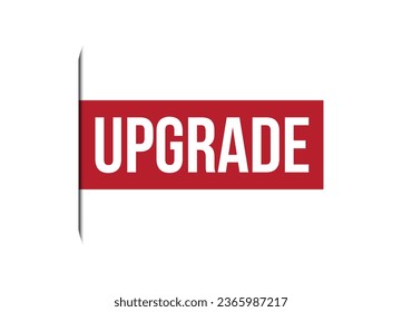 upgrade red banner design vector illustration