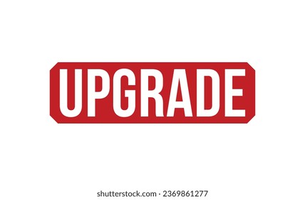 Upgrade Red Rubber Stamp vector design.