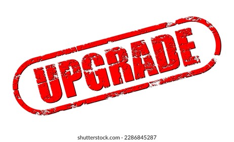 upgrade red text illustration stamp background design vector