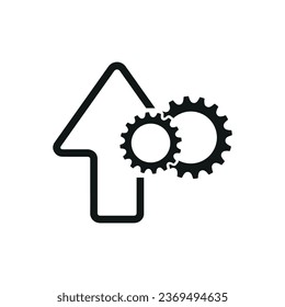 upgrade sign on white background