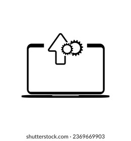 upgrade sign on white background