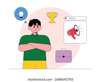 Upgrade skill building, cartoon vector illustration.
