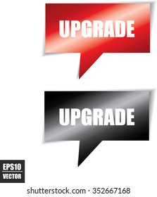 Upgrade speech bubbles square template | business banner with symbol icon - Vector.