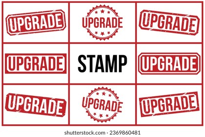 Upgrade stamp red rubber stamp on white background. Upgrade stamp sign. Upgrade stamp.