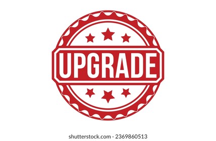 Upgrade stamp red rubber stamp on white background. Upgrade stamp sign. Upgrade stamp.