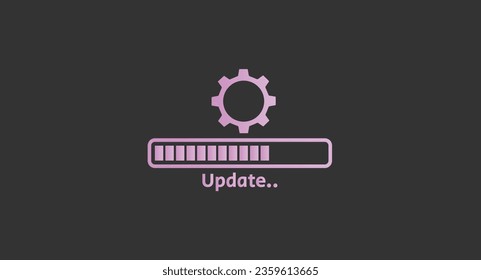 Upgrade system, Software update concept modern design illustration vector eps10. Update progress bar vector.