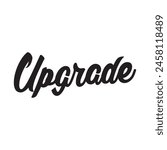 upgrade text on white background.