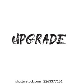 Upgrade text on white background.