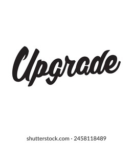 upgrade text on white background.