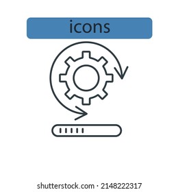 Upgrade Update icons  symbol vector elements for infographic web