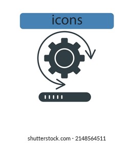 Upgrade Update icons  symbol vector elements for infographic web