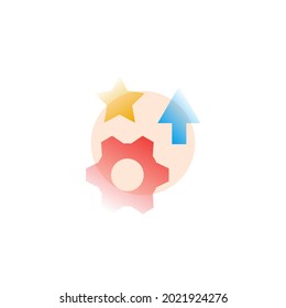 Upgrade. Vector icon in gradient style