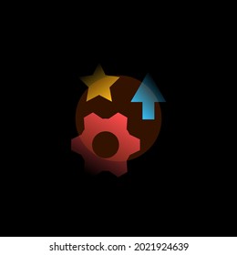 Actualizar. Icono del vector en el estilo de gradiente