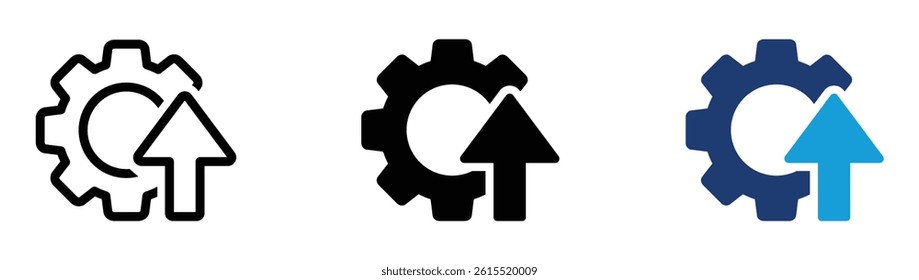 Upgrade vector icon. Operational excellence icons set