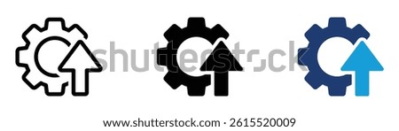 Upgrade vector icon. Operational excellence icons set