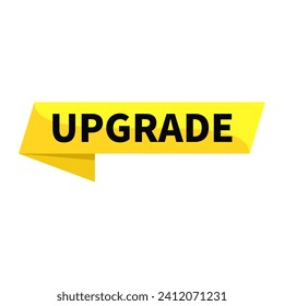 Upgrade Yellow Ribbon Rectangle Shape For Sale Information Promotion Business Marketing Social Media Announcement
