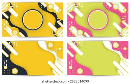 Upgrade your brand identity with these 2024-trendy business card templates! This duo features a bold mix of abstract circles, fluid lines, and modern color palettes 