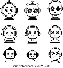 Upgrade your designs with this Chatbot Vector Icon Set, featuring high-quality, modern icons of AI assistants, speech bubbles, robotic conversations, and automation tools. Perfect for websites