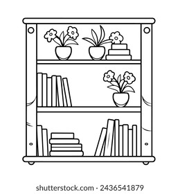 Aktualisieren Sie Ihre Projekte mit einem einfachen und anspruchsvollen Bücherregal-Symbol im Vektorformat, das für verschiedene Designanforderungen geeignet ist.