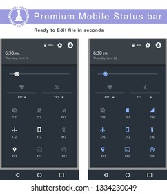 Upgrade your app’s usability with this sleek Mobile Notification Bar design. Featuring clear, intuitive icons and layouts, it enhances user engagement and ensures important alerts are always noticed.