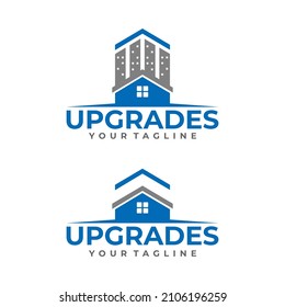 upgraded house logo is suitable for real estate logo