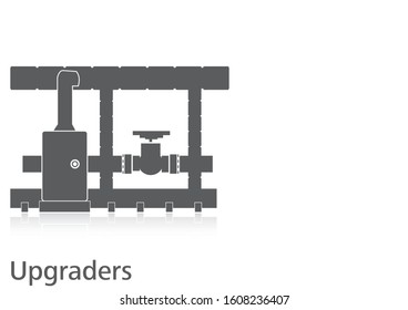 Upgrader in flat Industrial Illustration 