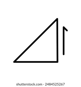 Uphill Icon, Great for Challenge and Progress Designs