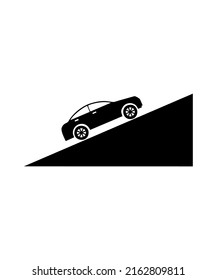 Uphill Road  Icon Vector Illustration Logo Template