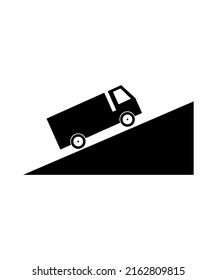 Uphill Road  Icon Vector Illustration Logo Template
