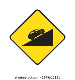 icono de signo de tráfico de carretera ascendente,diseño de símbolo de ilustración vectorial