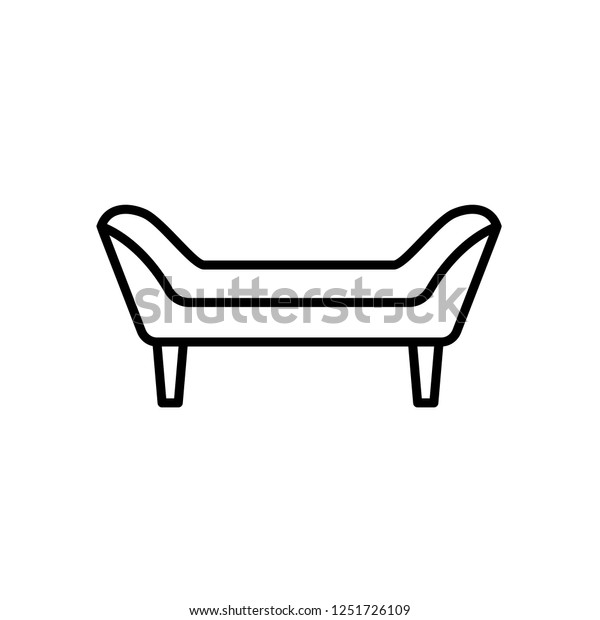 Upholstered Couch Seat Entryway Patio Furniture Stock Vector