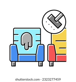 upholstery cleaning color icon vector. upholstery cleaning sign. isolated symbol illustration