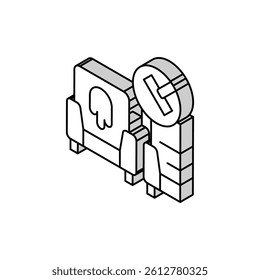 upholstery cleaning isometric icon vector. upholstery cleaning sign. isolated symbol illustration