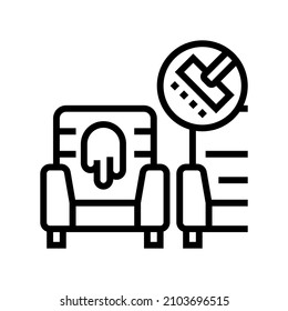 upholstery cleaning line icon vector. upholstery cleaning sign. isolated contour symbol black illustration