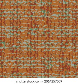 Upholstery fabric burlap vector seamless pattern background. Faux watercolour cotton weave texture backdrop. Boucle brown, ochre sage green grid repeat. Textured woven all over print for packaging.