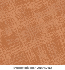 Upholstery fabric burlap vector seamless pattern background. Midcentury modern faux cotton texture backdrop. Boucle brown, ochre orange repeat. Chic textured woven all over print for packaging.
