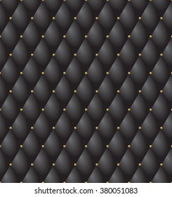 Upholstery Tufted Leather Fabric Vector Seamless Pattern For Furniture, Background, Wallpaper, Gift