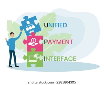 upi unified payment interface. business concept. Vector infographic illustration for presentations, sites, reports, banners