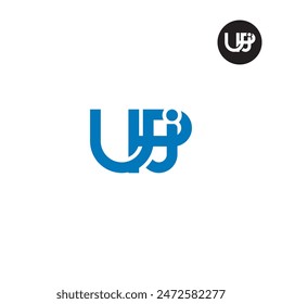UPJ Logo Letter Monogram Design