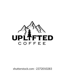 Uplifted and coffee logo design 