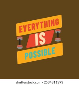 Uplifting Vector Image Everything Is Possible for Positive Affirmations