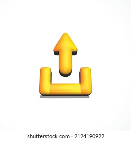 upload 3d icon render vector illustration