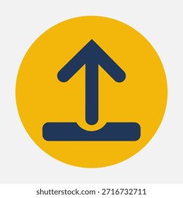 Ícone amarelo da Seta de Ação de Carregamento