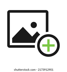 Upload Or Add A Picture. Add To Photos Icon Vector Illustration