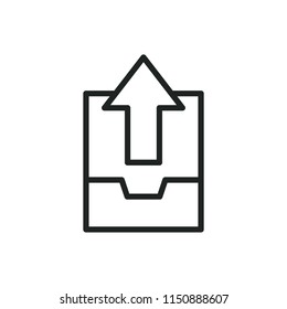 upload archive data vector icon