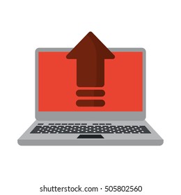 Upload arrow of digital concept 