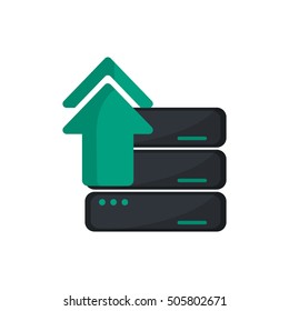 Upload arrow of digital concept 
