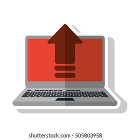 Upload arrow of digital concept 
