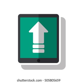 Upload arrow of digital concept 